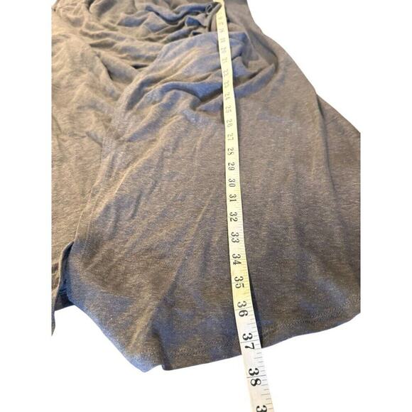 Chalet Womens Drape Front Oversized Lagenlook Sleeveless Tunic Top S Gray Linen - Picture 6 of 6